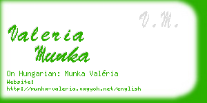 valeria munka business card