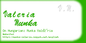 valeria munka business card